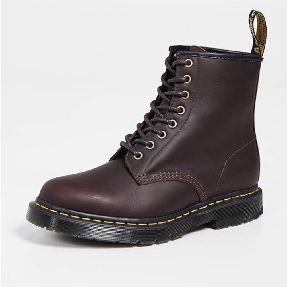Women’s Dr. Martens Dark Brown Leather Combat Boots Size 8